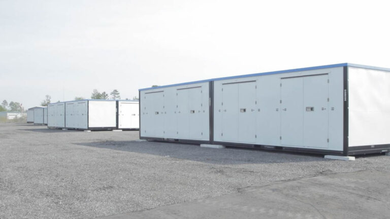 Large clean outdoor storage containers