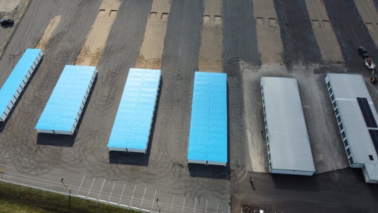 Aerial picture of our storage lot - Store It Solutions Barrie